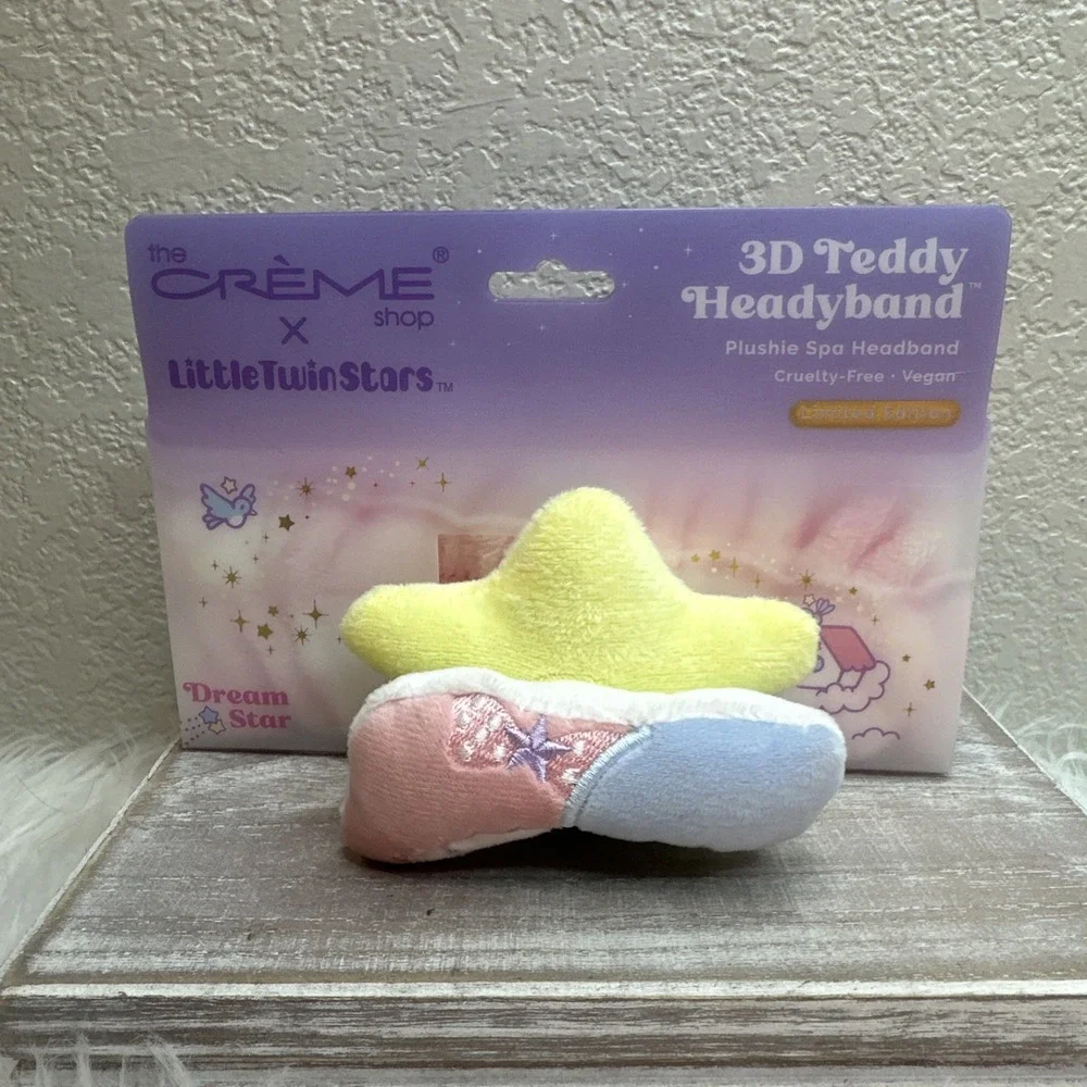 $11 🌙 The Creme Shop x Sanrio Little Twin Stars 3D Teddy Spa Headband NEW